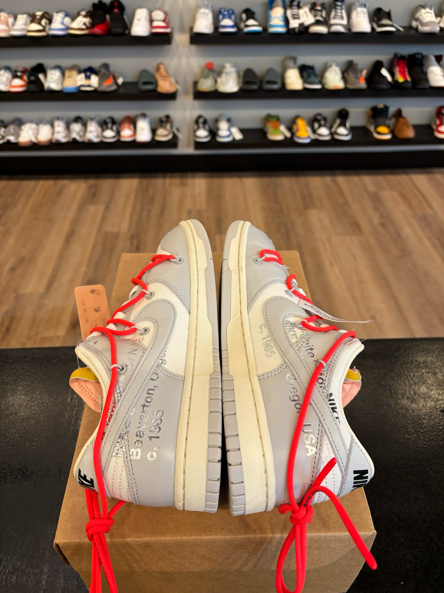Nike Off-White Dunk Low Lot 6 Size 8.5 Brand New (No Box)