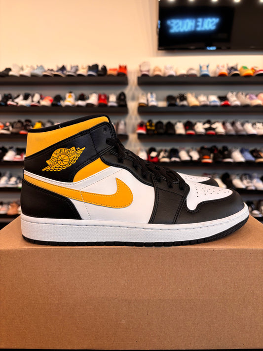 Jordan 1 Mid White Pollen Black Size 9.5 Brand New (No Box)