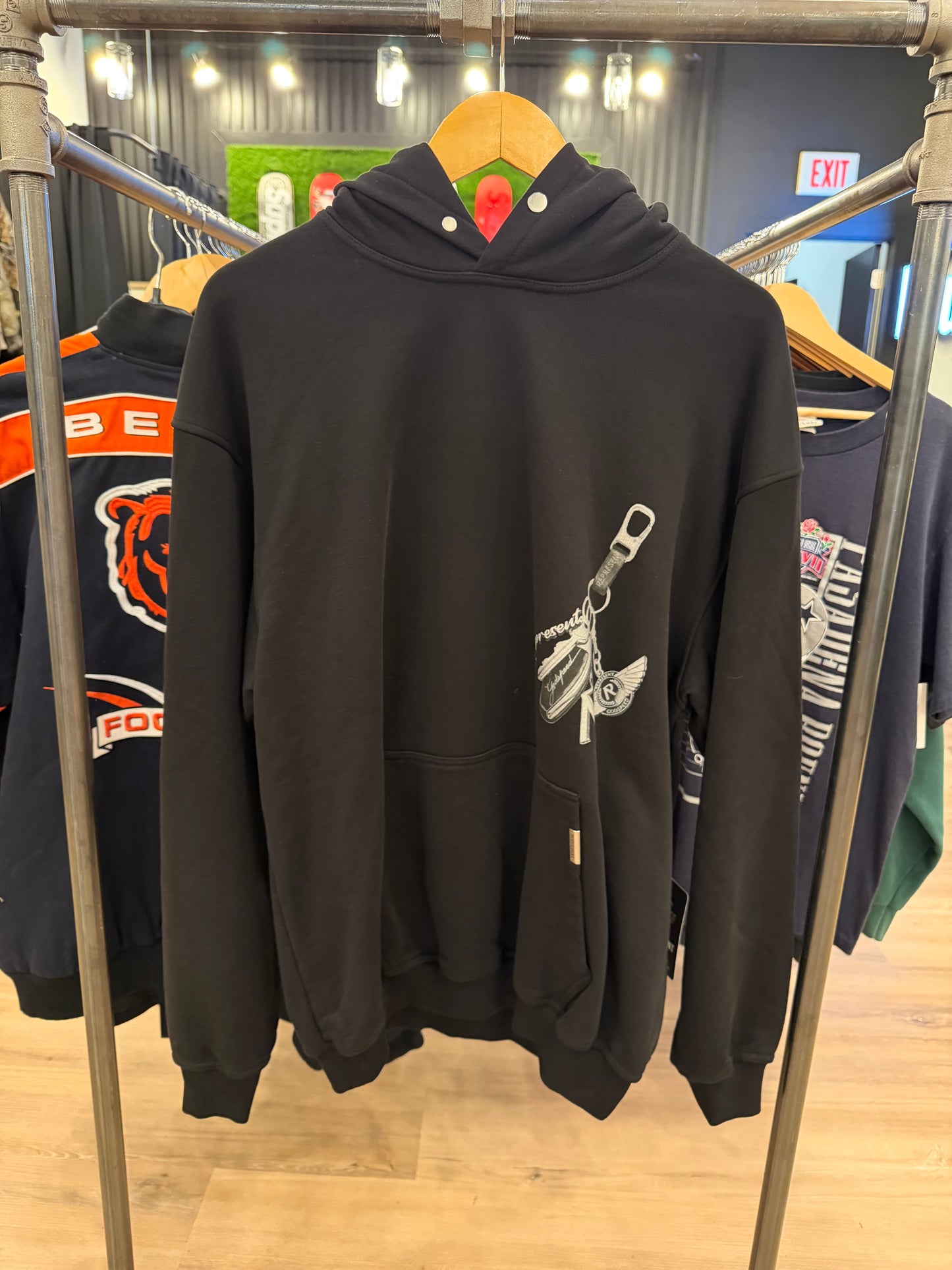 Represent Hoodie Keys To The Club Black Size Medium Brand New