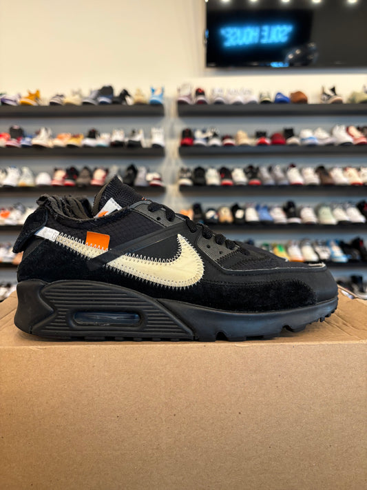 Nike Off-White Air Max 90 Black Size 7 Pre-Owned