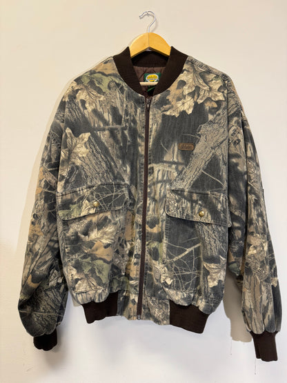 Cabellas Camo Zip-Up Jacket Size Large Vintage