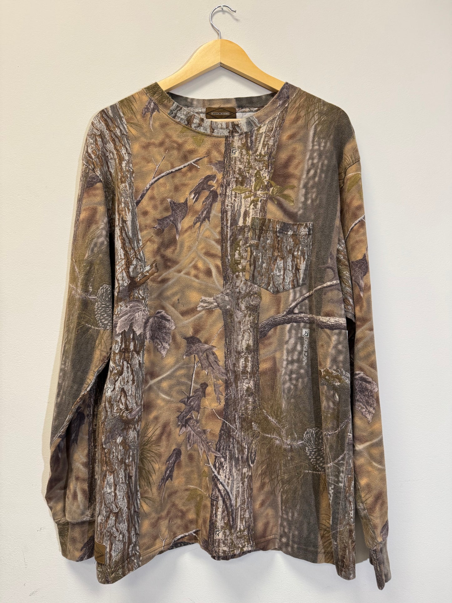 Diamondback Camo Long Sleeve Tan Size XL Vintage