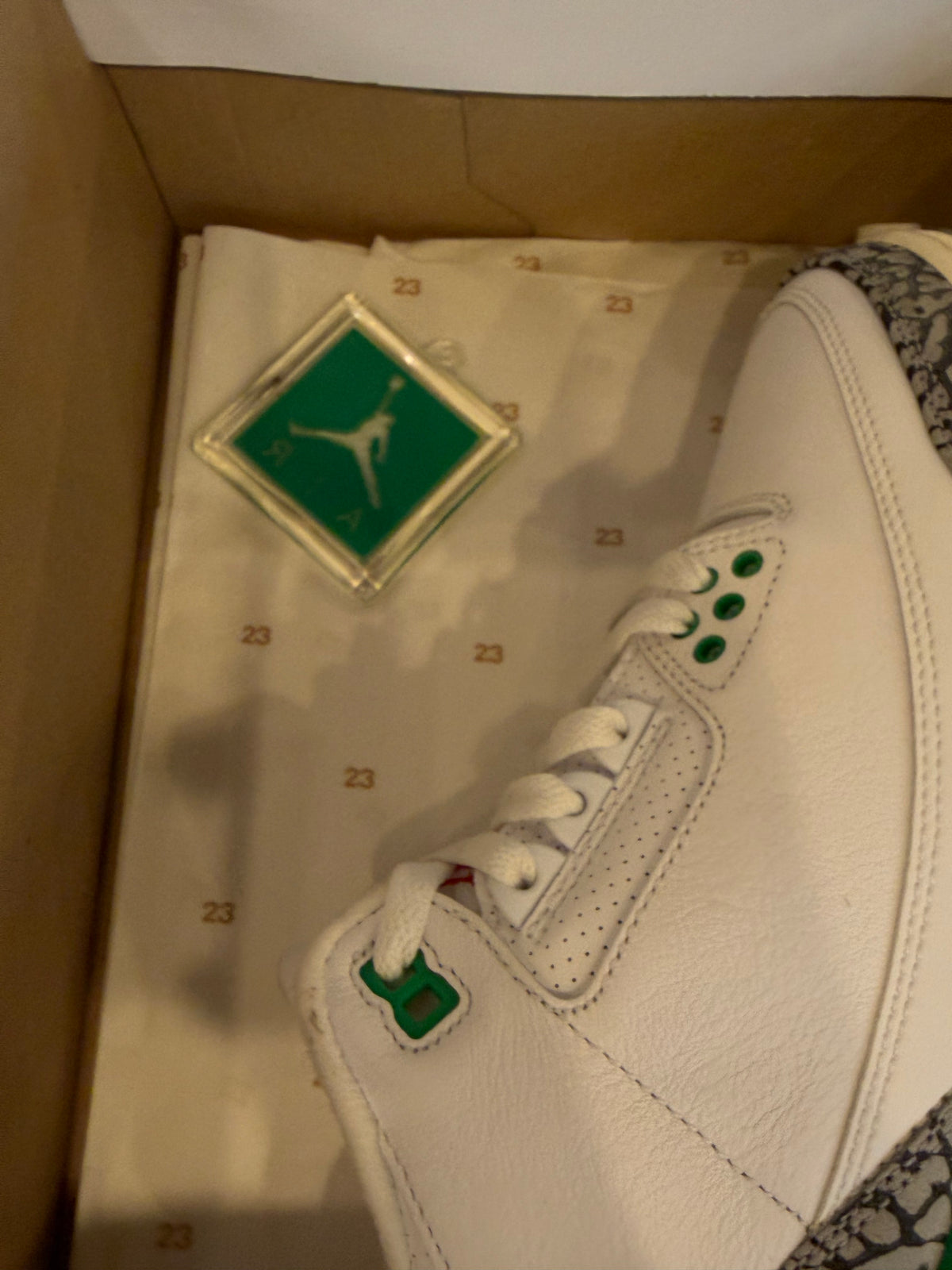 Jordan 3 Lucky Green Size 6.5Y (8W) Pre-Owned