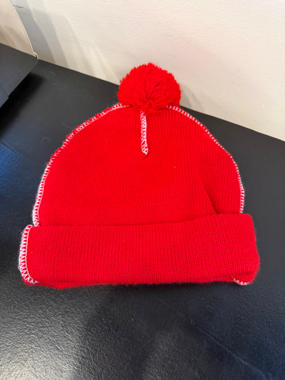 Supreme Contrast Stich Beanie Red Brand New