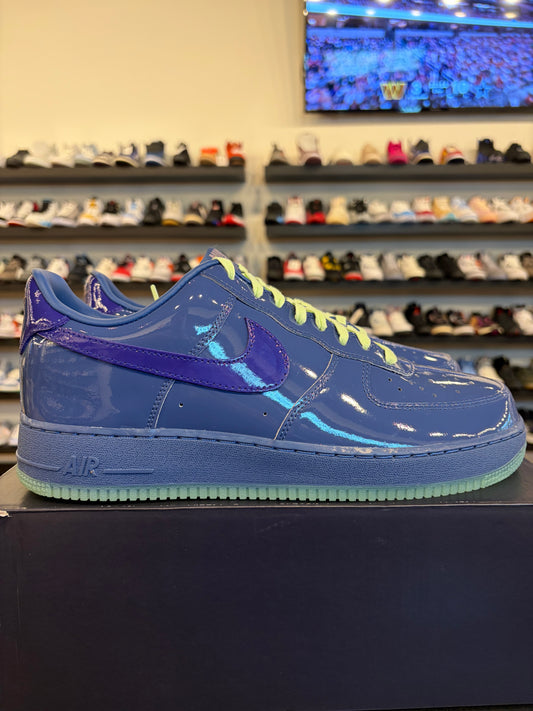 Nike Air Force 1 Low Patent Leather Mystic Navy Grape Ice Size 11.5 Brand New
