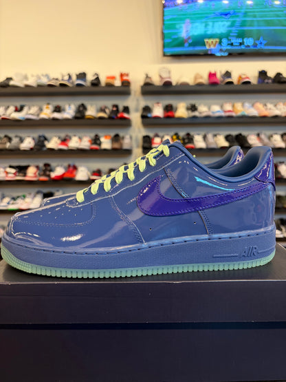 Nike Air Force 1 Low Patent Leather Mystic Navy Grape Ice Size 11.5 Brand New