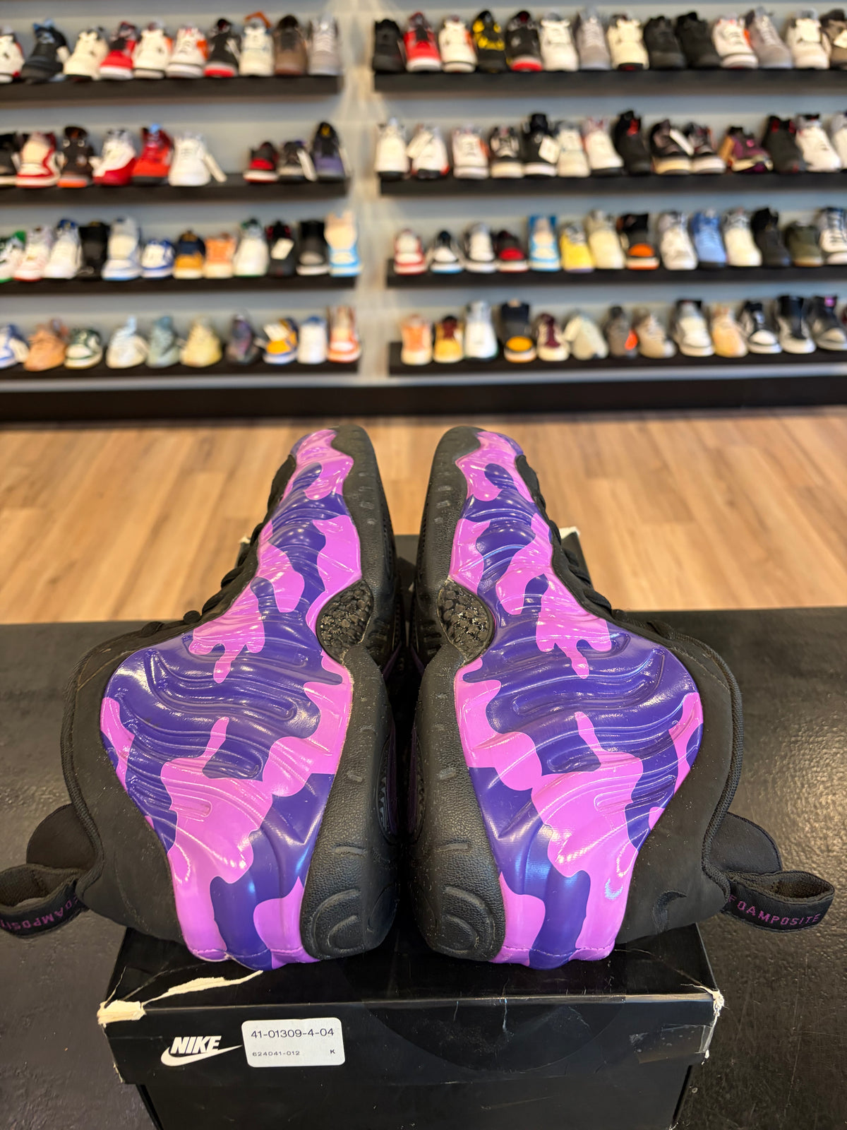 Nike Foamposite Purple Camo Size 11 Pre-Owned