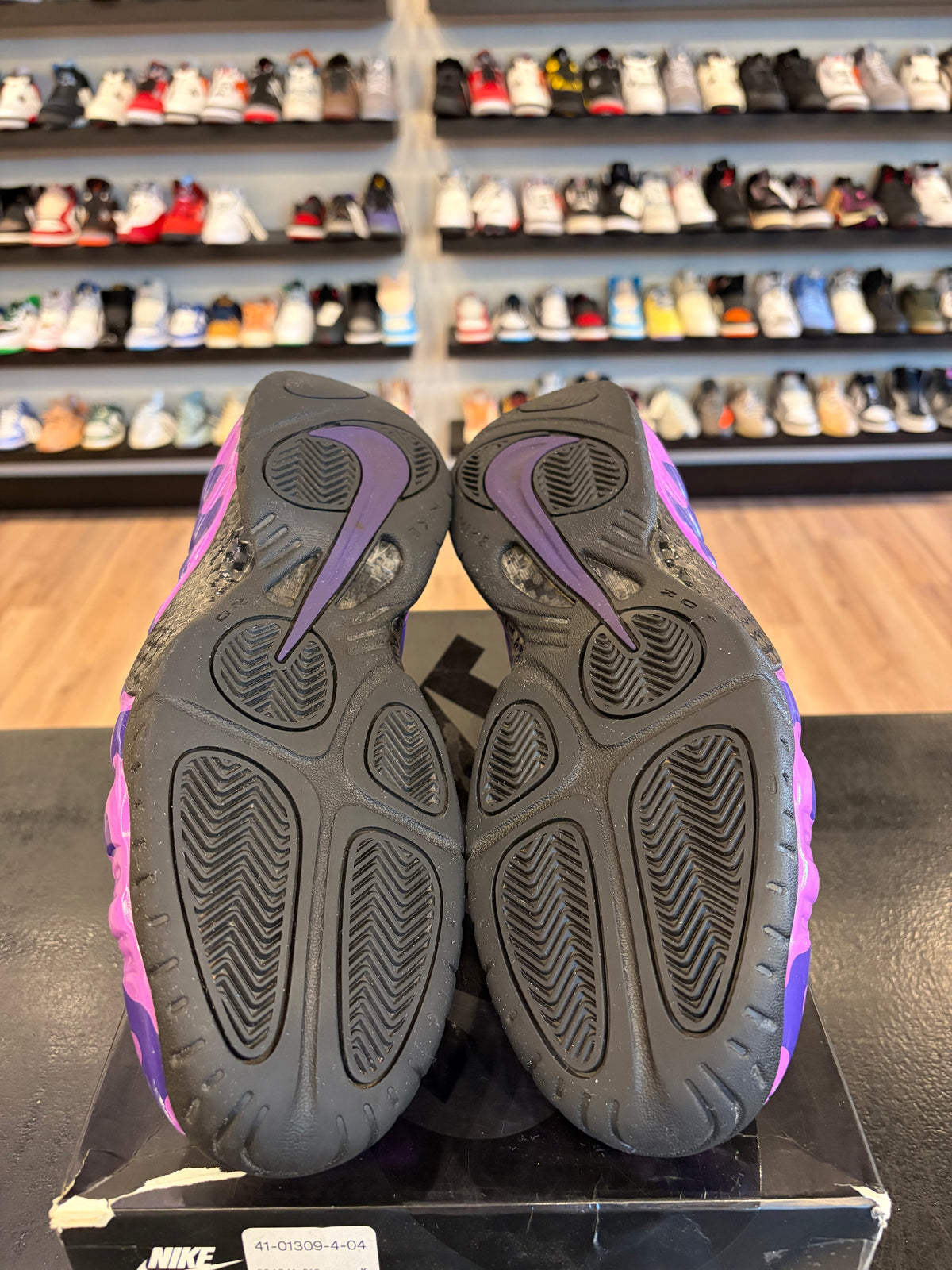 Nike Foamposite Purple Camo Size 11 Pre-Owned