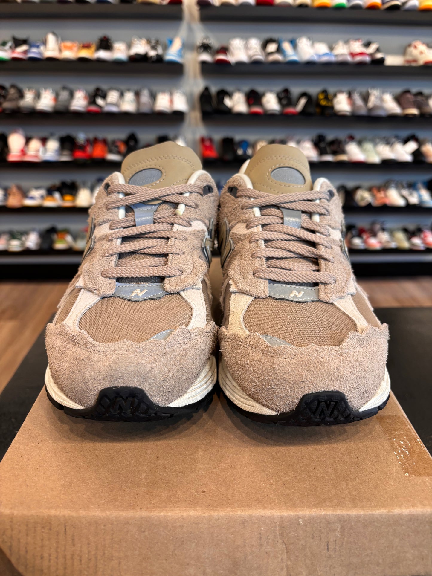 New Balance 2002R Protection Pack Grey Sand Size 9.5 Pre-Owned (No Box)
