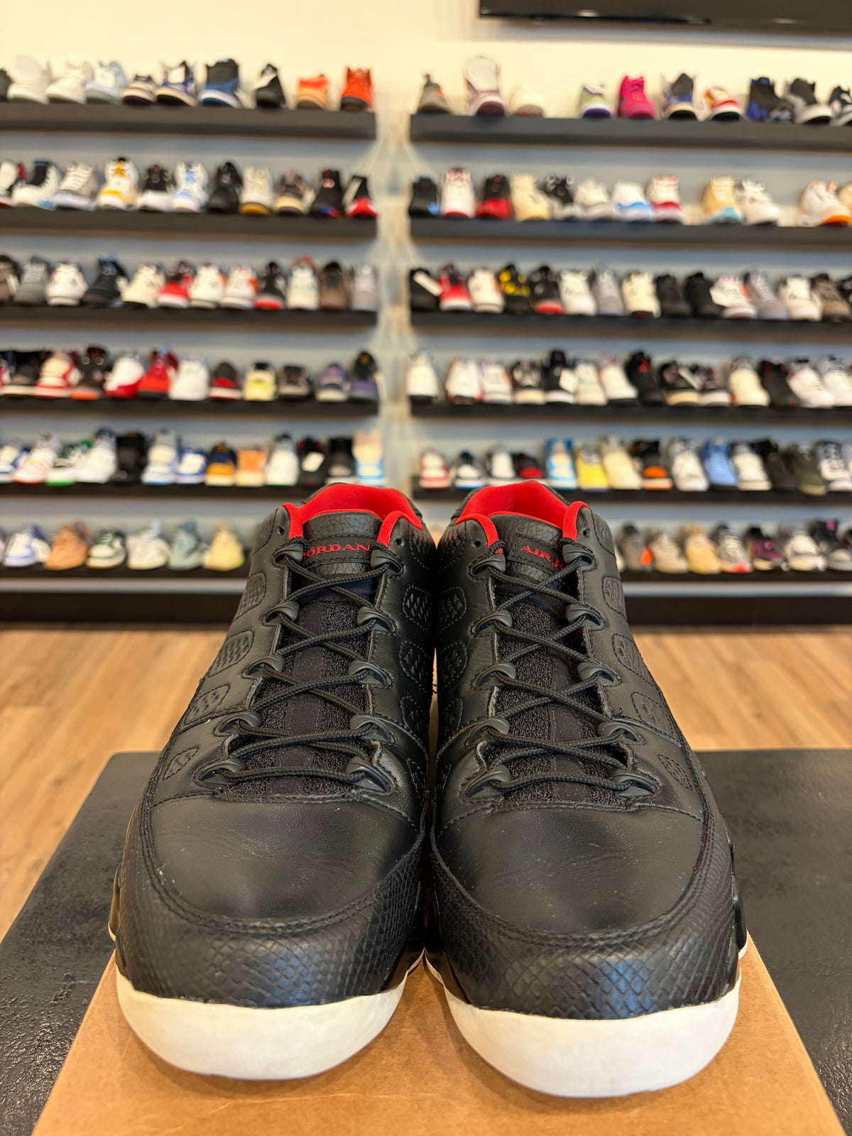 Jordan 9 Low Black Gym Red Size 12 Pre-Owned (No Box)
