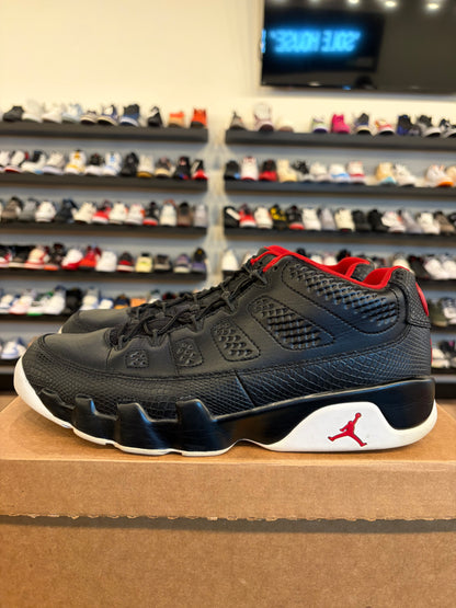 Jordan 9 Low Black Gym Red Size 12 Pre-Owned (No Box)