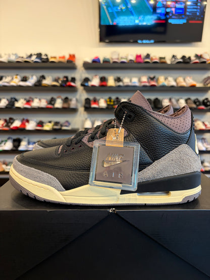 Jordan 3 A Ma Maniere Black Size 10.5 (12W) Brand New