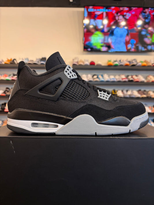Jordan 4 Black Canvas Size 10 Brand New