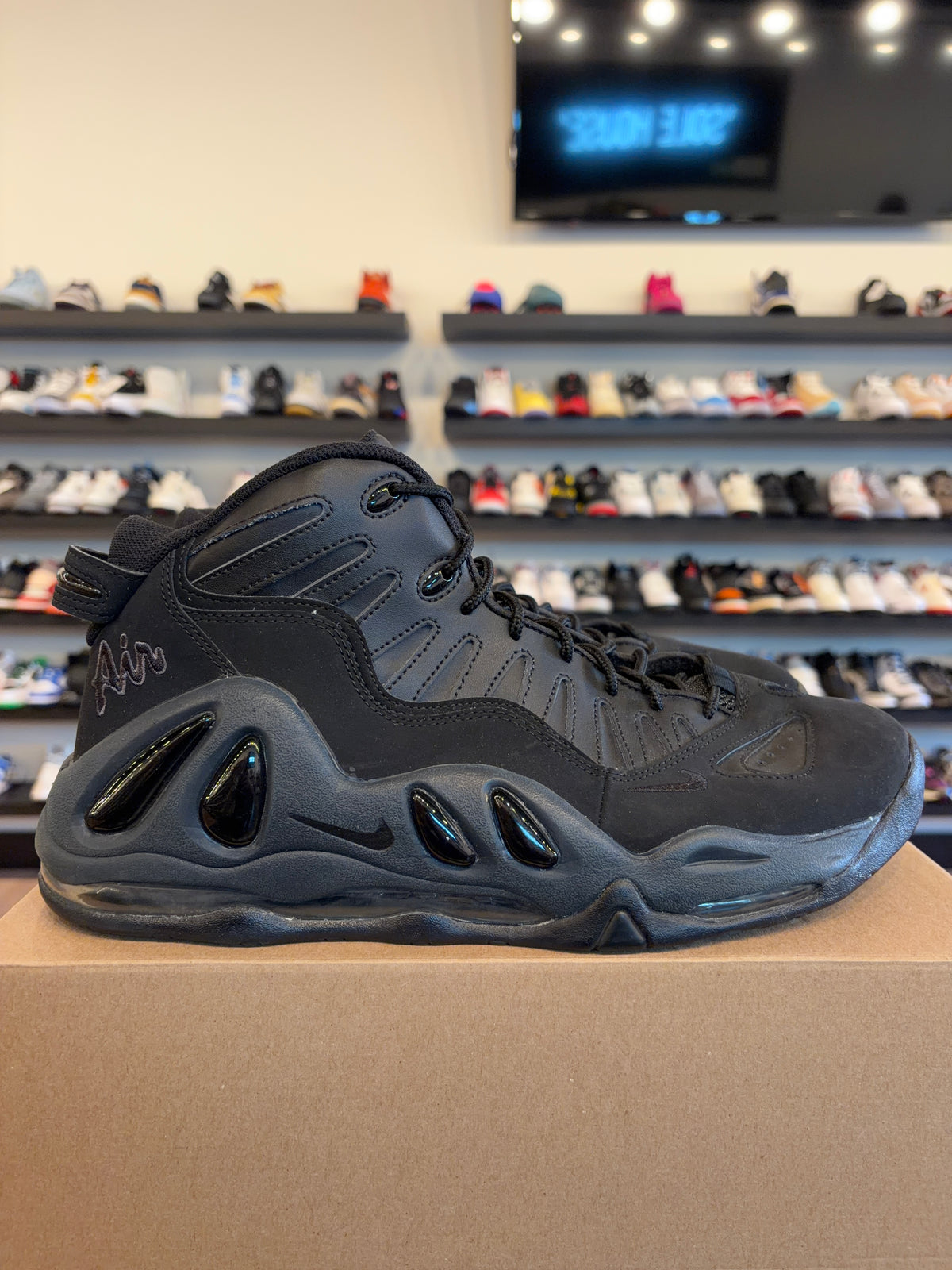 Nike Air Max 1 Uptempo 97 Black Anthracite Size 13 Pre-Owned (No Box)