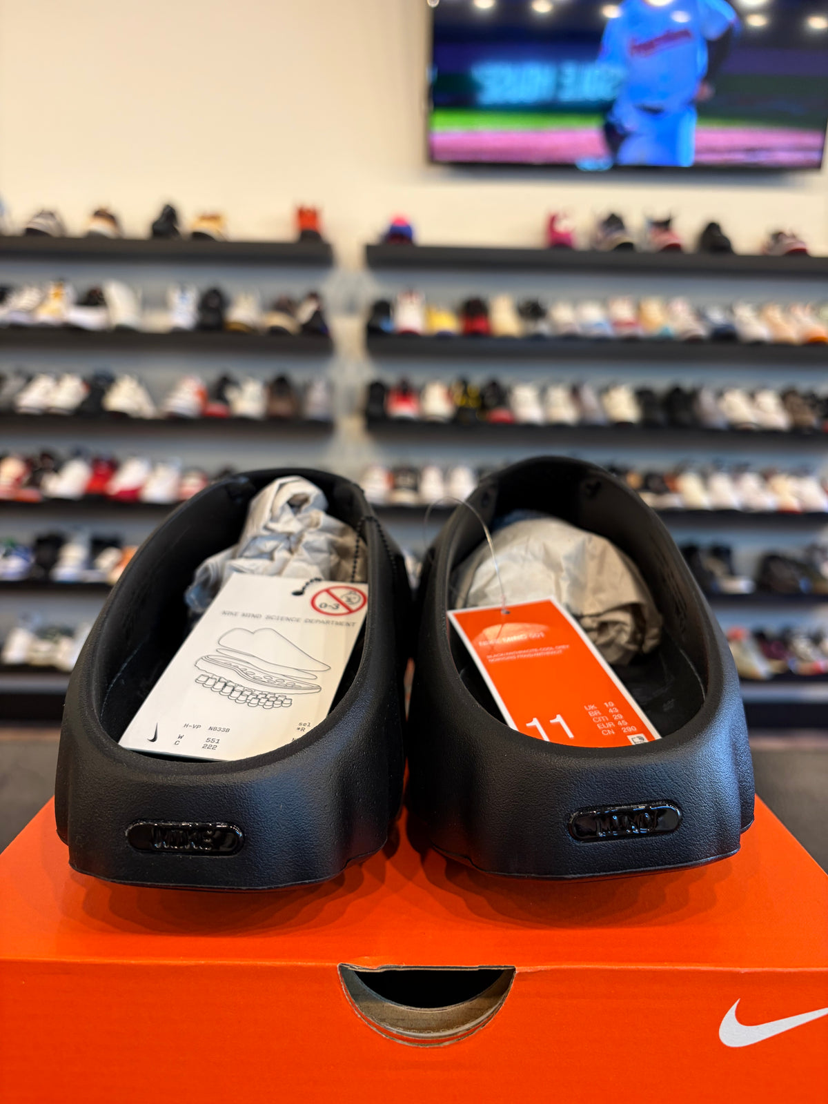 Nike Mind Slide 001 Triple Black Size 11 Brand New