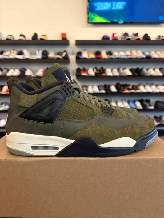 Jordan 4 Craft Olive Size 10.5 Pre-Owned (No Box)