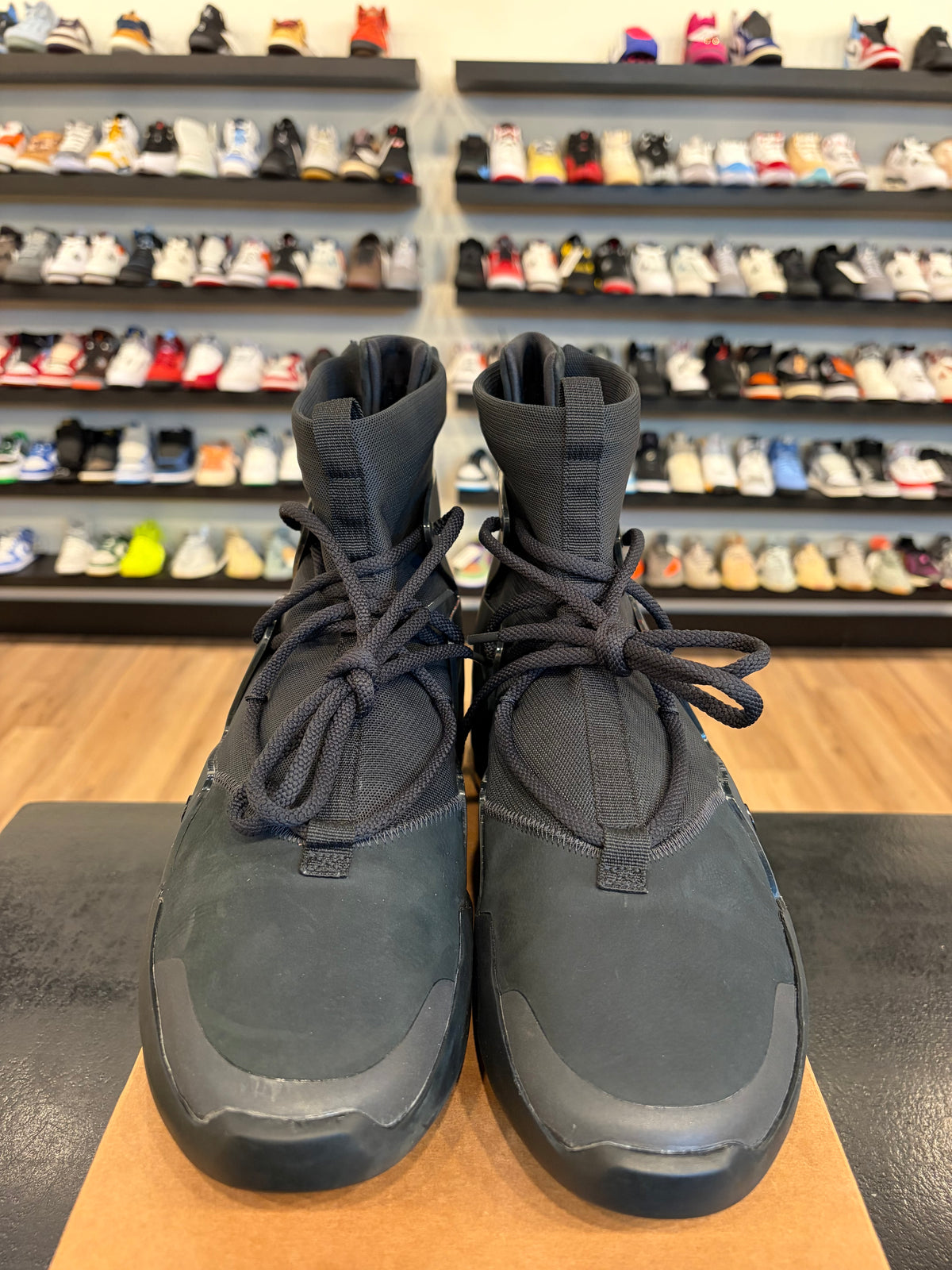 Nike Air Fear Of God 1 Triple Black Size 13 Pre-Owned (No Box)