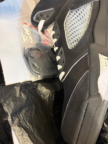 Jordan 5 Reimagined Black Metallic Size 10.5 Brand New