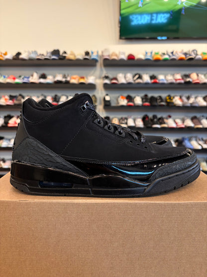 Jordan 3 Black Cat Size 9.5 Pre-Owned (No Box)