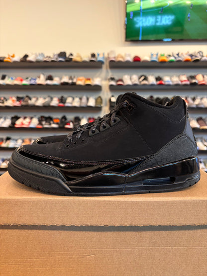 Jordan 3 Black Cat Size 9.5 Pre-Owned (No Box)
