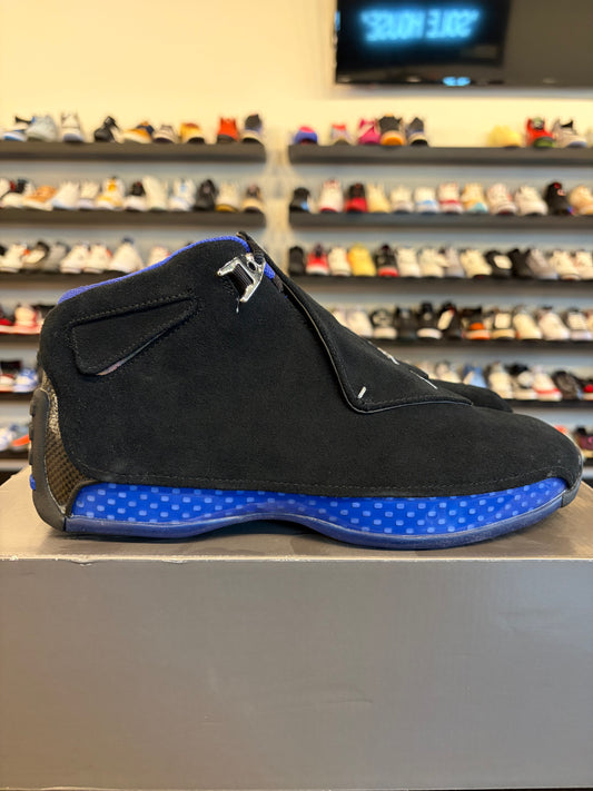 Jordan 18 Black Sport Blue Size 9.5 Brand New