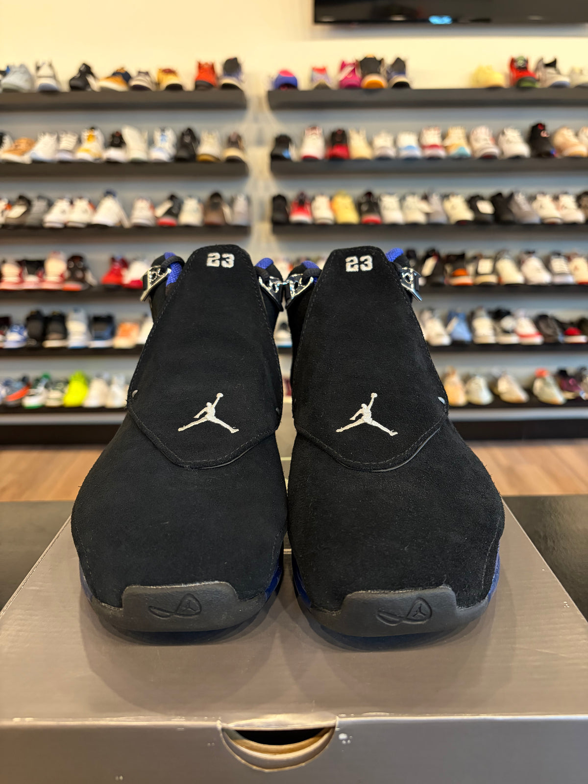 Jordan 18 Black Sport Blue Size 9.5 Brand New