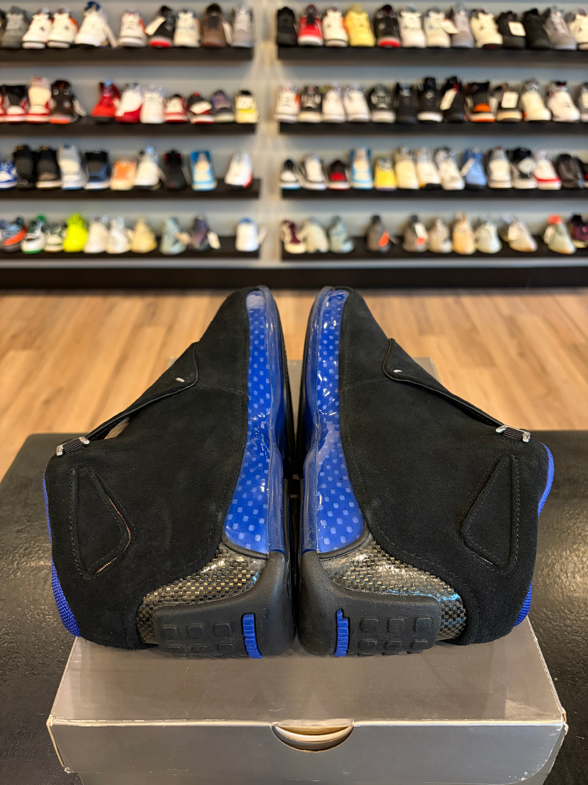 Jordan 18 Black Sport Blue Size 9.5 Brand New