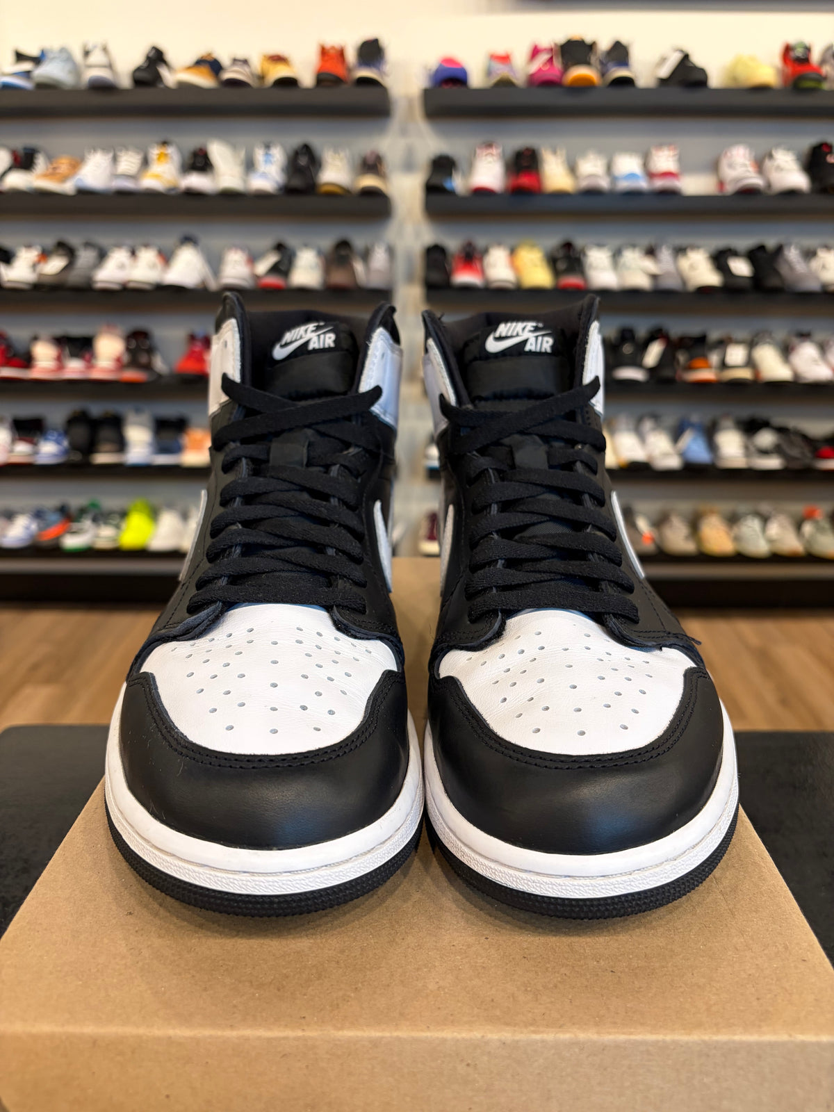 Jordan 1 Black White Size 12 Pre-Owned (No Box)
