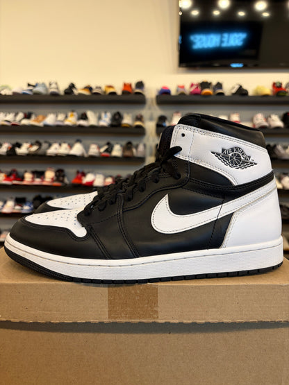 Jordan 1 Black White Size 12 Pre-Owned (No Box)