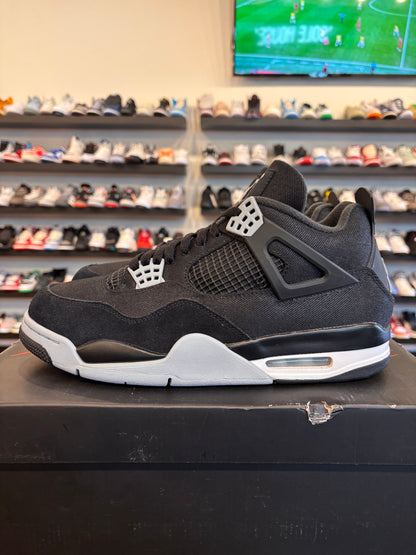 Jordan 4 Black Canvas Size 10.5 Pre-Owned