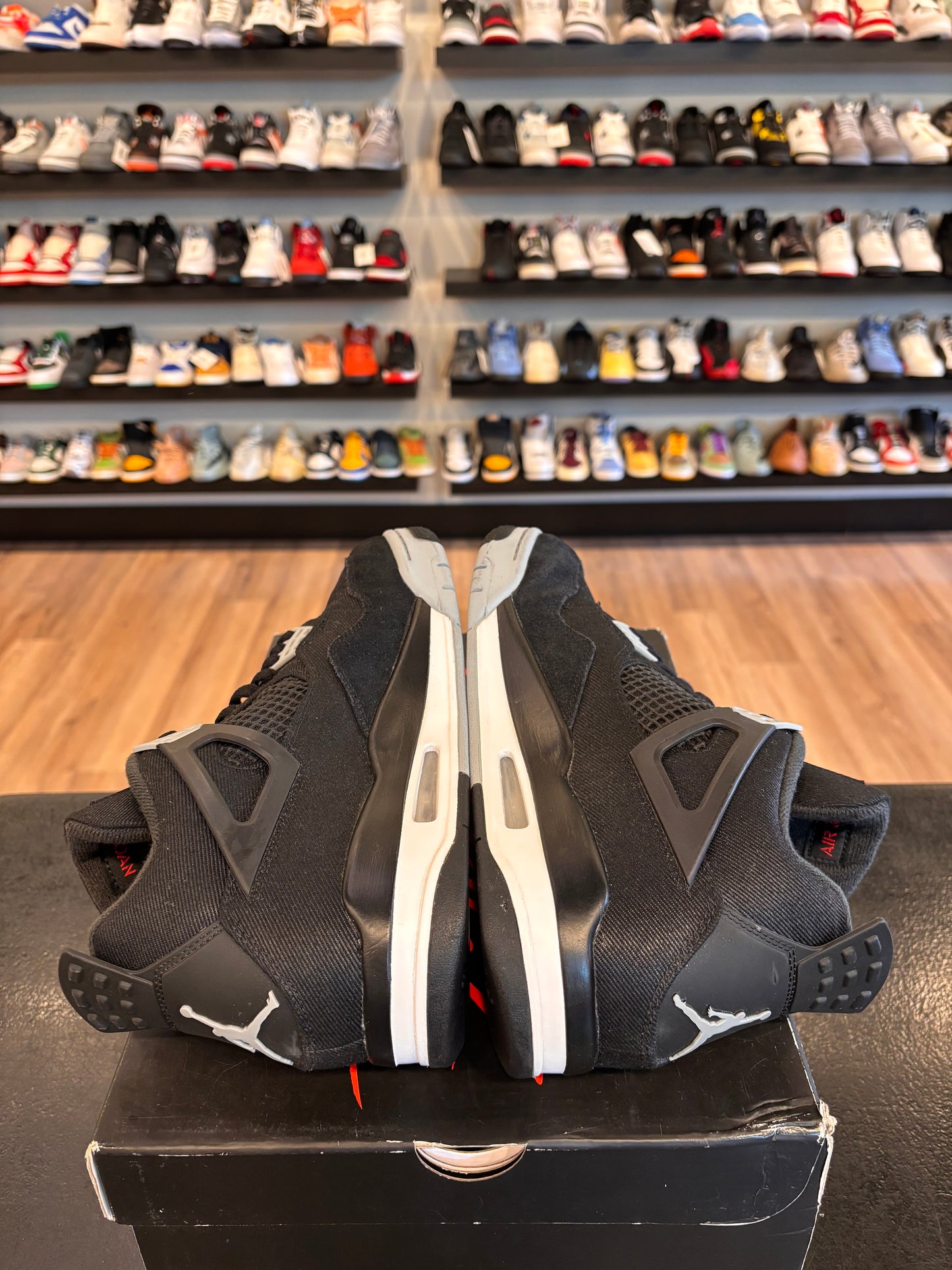 Jordan 4 Black Canvas Size 10.5 Pre-Owned