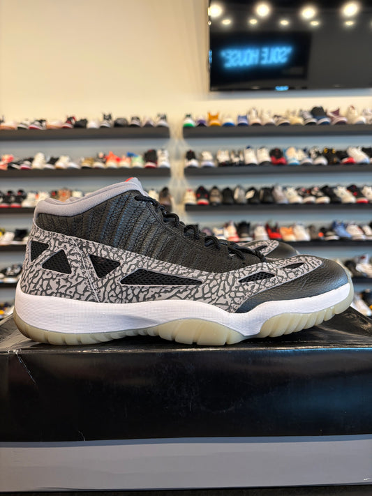 Jordan 11 Low IE Black Cement Size 13 Pre-Owned