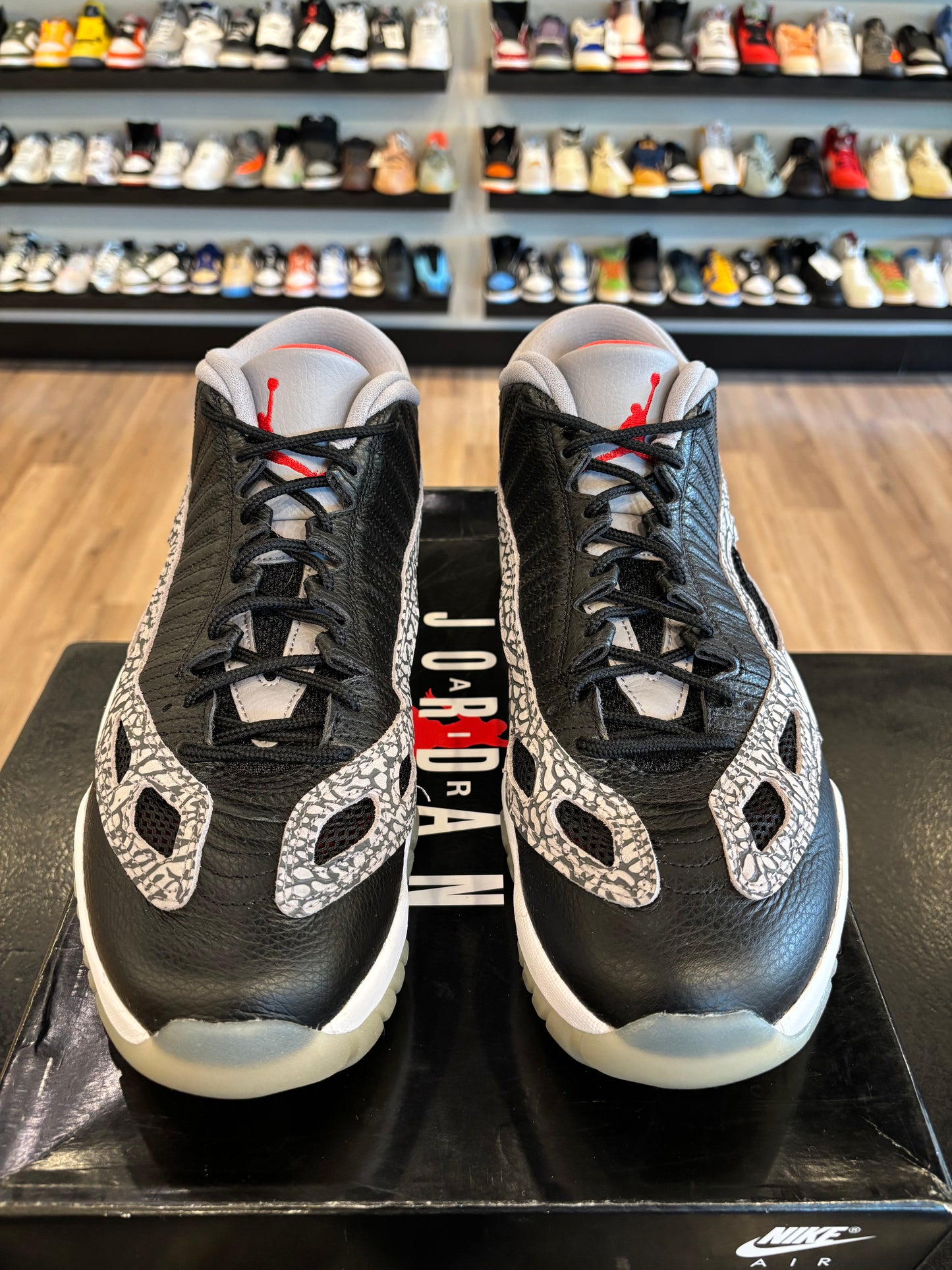 Jordan 11 Low IE Black Cement Size 13 Pre-Owned