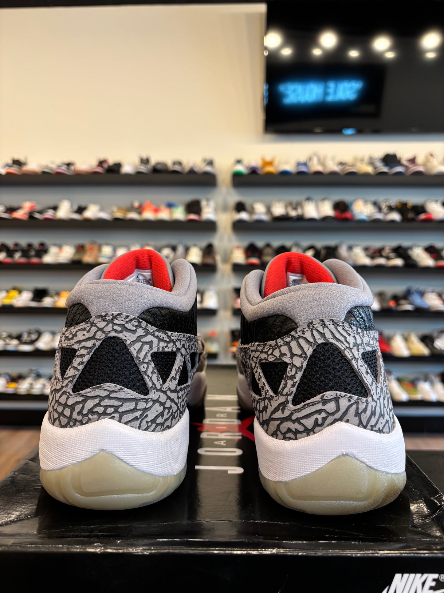 Jordan 11 Low IE Black Cement Size 13 Pre-Owned