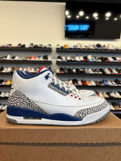 Jordan 3 True Blue 2016 Size 9.5 Pre-Owned (No Box)