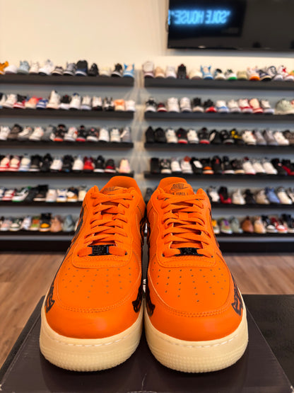 Nike Air Force 1 Low Orange Skeleton Size 11 Pre-Owned (No Box)