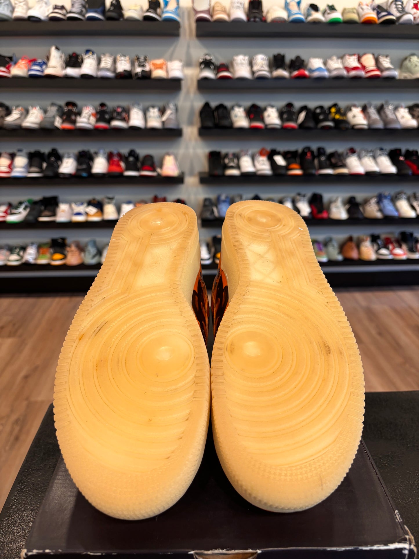 Nike Air Force 1 Low Orange Skeleton Size 11 Pre-Owned (No Box)