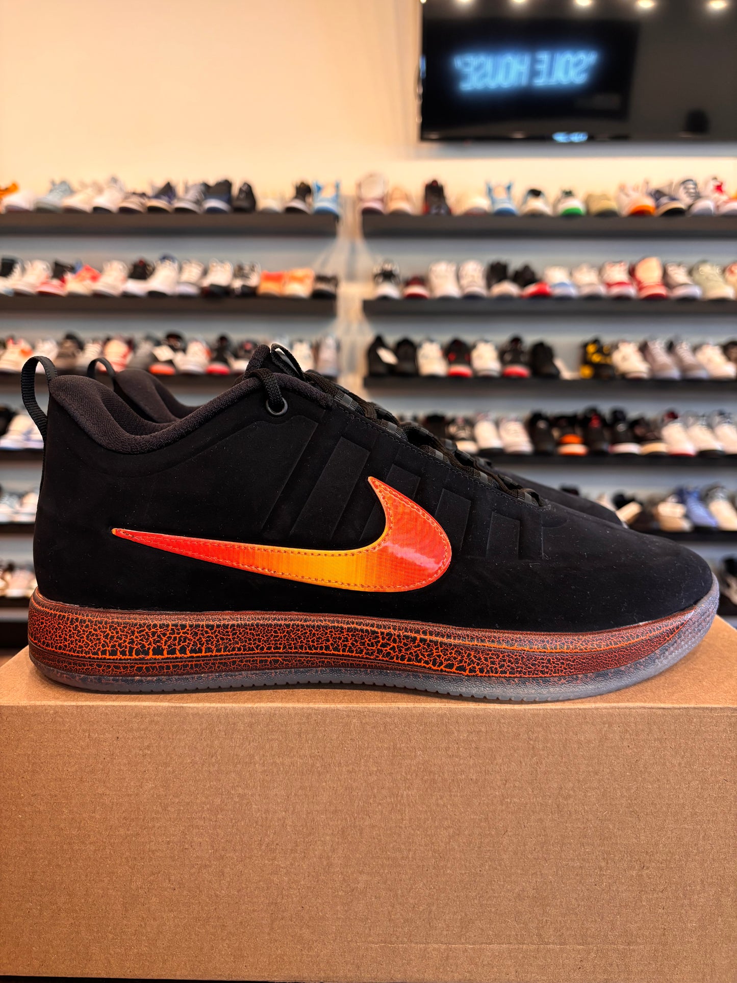 Nike Book 2 Rising Sun Black Orange Size 12 Brand New (No Box)