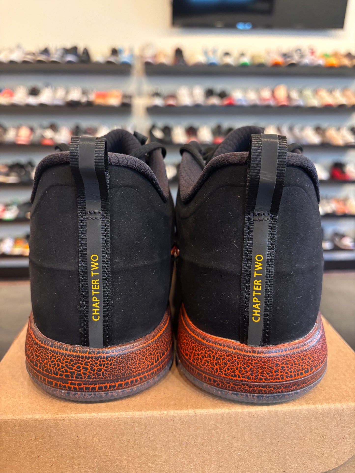Nike Book 2 Rising Sun Black Orange Size 12 Brand New (No Box)