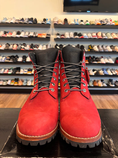 Timberland Red Boots Size 11.5 Pre-Owned (No Box)
