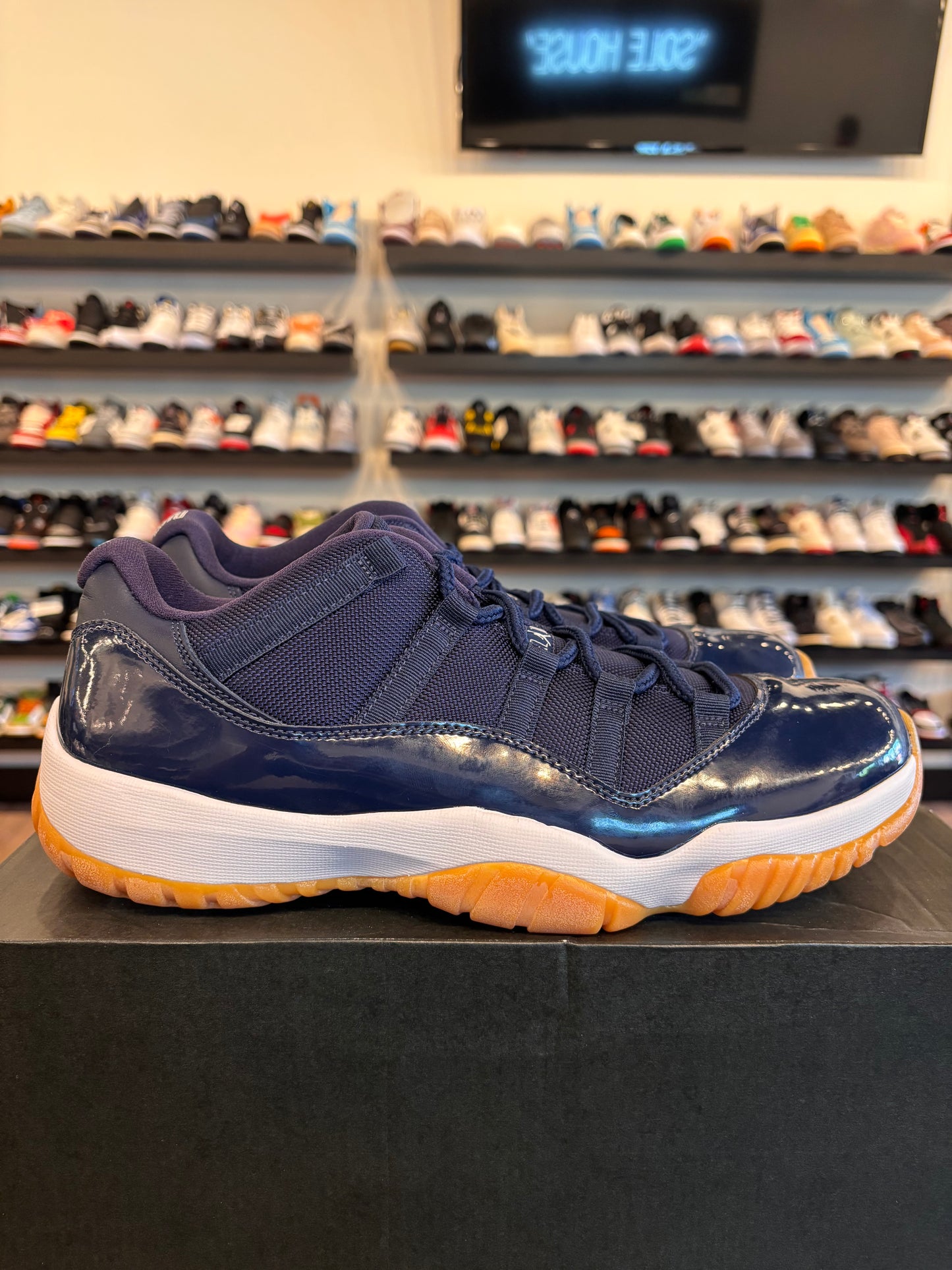 Jordan 11 Low Navy Gum Size 12 Brand New
