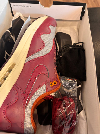 Nike Air Max 1 Patta Maroon Size 12 Brand New