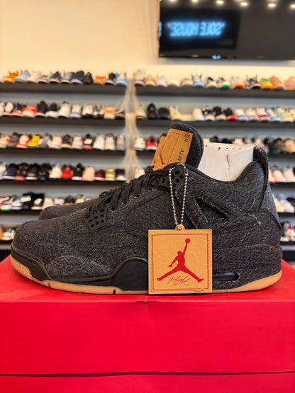 Jordan 4 Levi's Black Size 12 Brand New