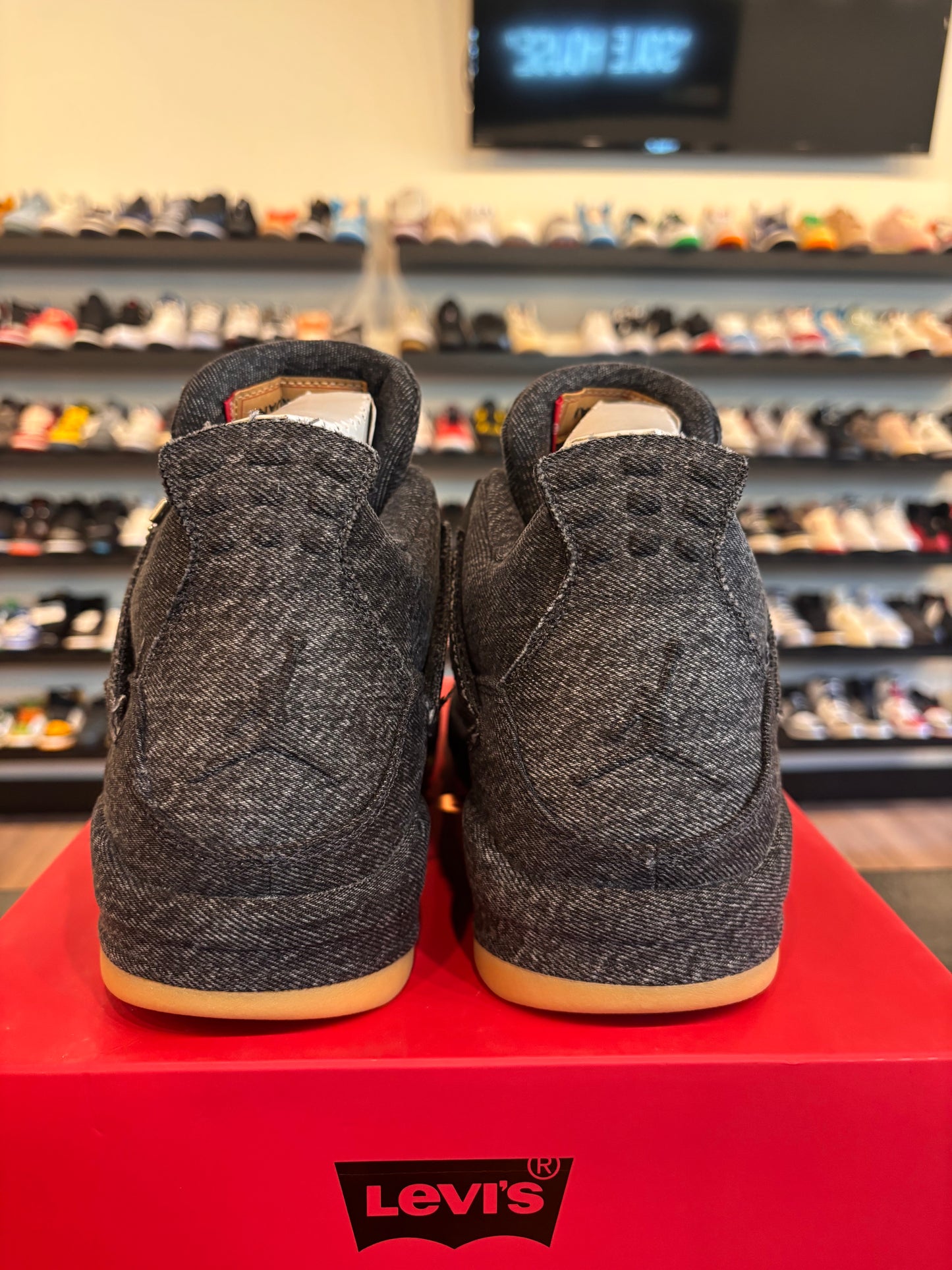 Jordan 4 Levi's Black Size 12 Brand New