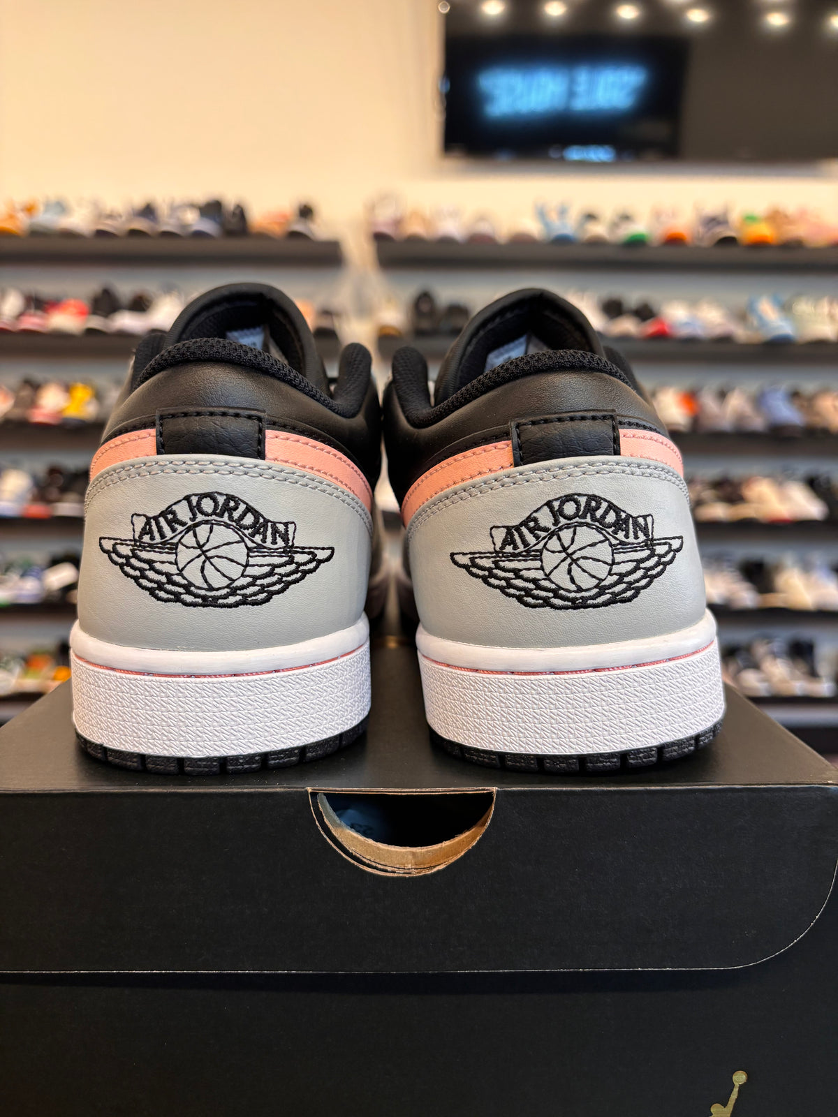 Jordan 1 Low Black Grey Pink Size 8.5 Brand New