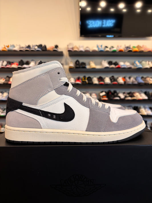 Jordan 1 Mid Craft White Cement Size 10.5 Brand New