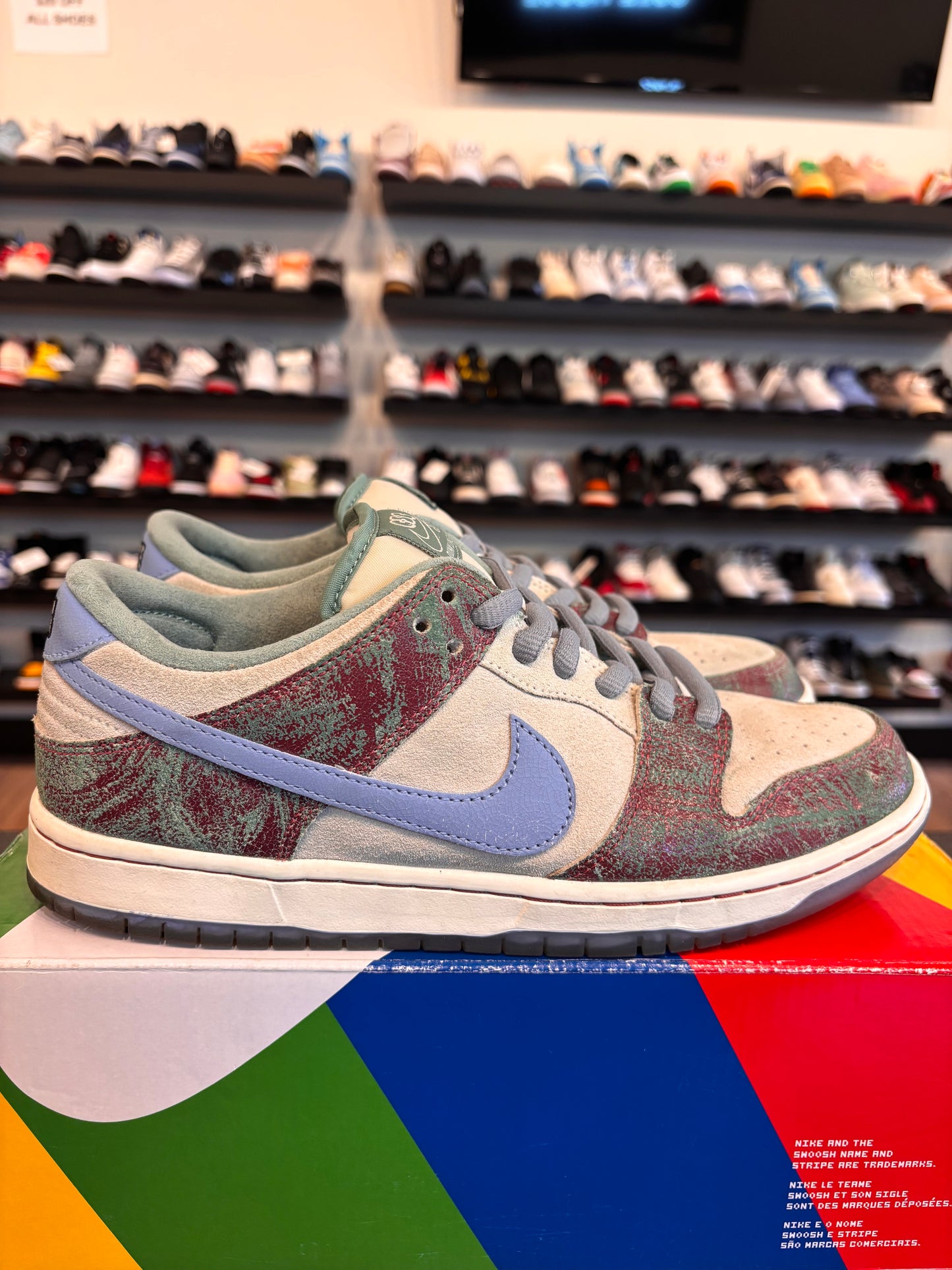 Nike SB Dunk Low Crenshaw Size 9.5 Pre-Owned (No Box)