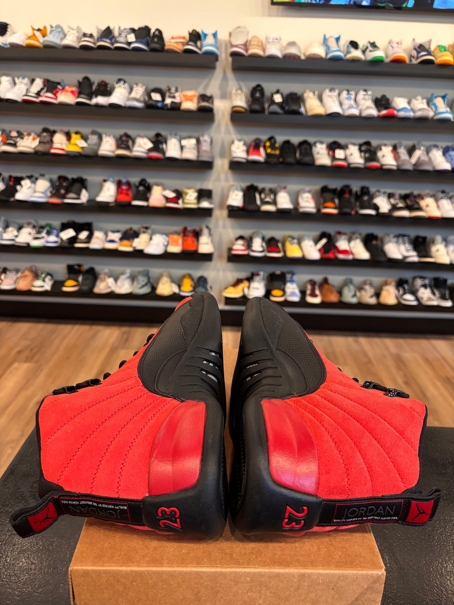 Jordan 12 Reverse Flu Game Size 10 Pre-Owned (No Box)