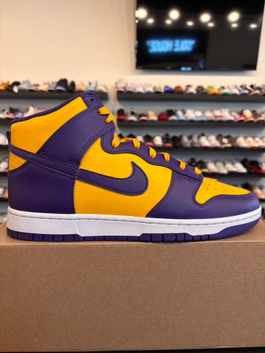 Nike Dunk High Lakers Size 12 Pre-Owned (No Box)
