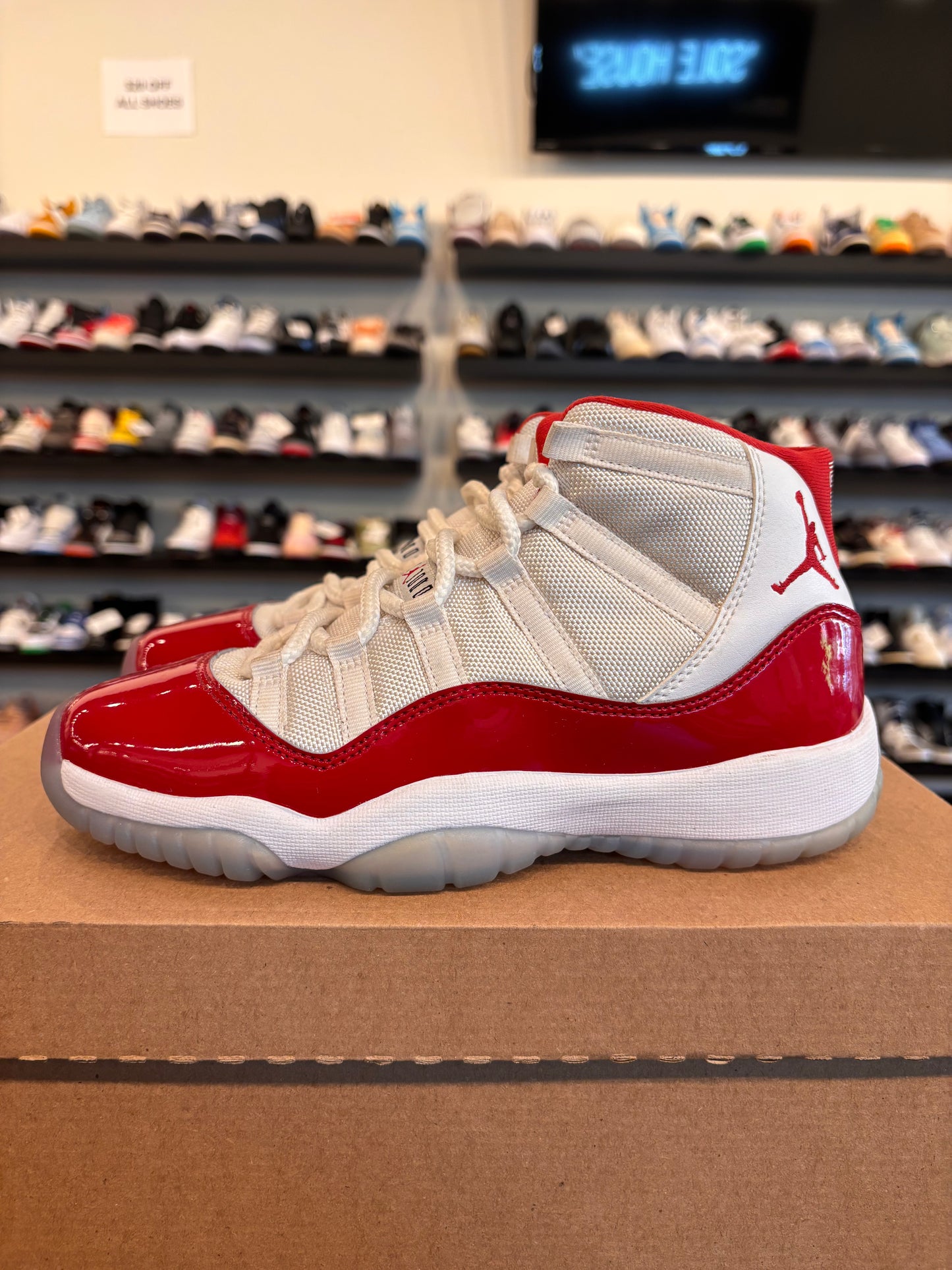 Jordan 11 Cherry Size 5Y (6.5W) Pre-Owned (No Box)